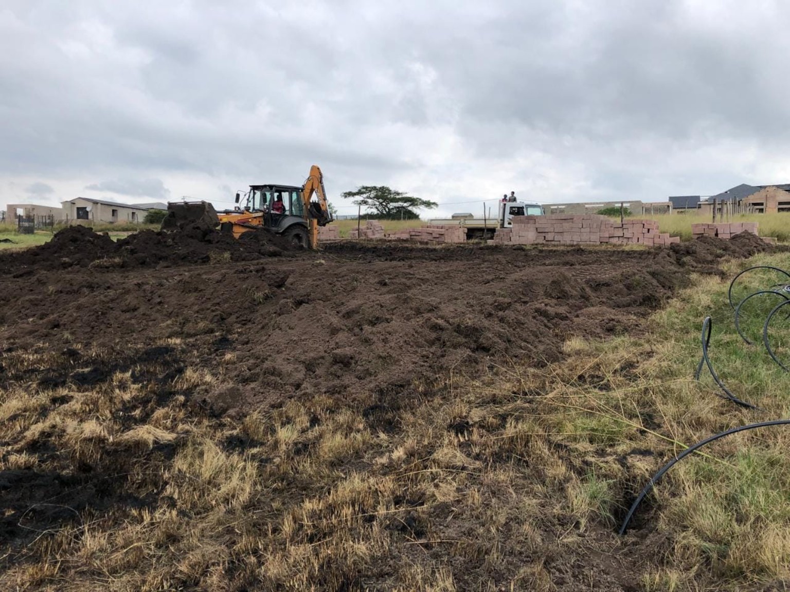 Actual construction stage: The ground work.